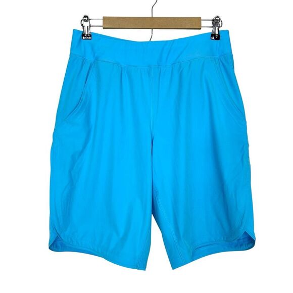 Lands End Women's 9" Board Shorts with Panty Blue Lined size 8 Bermuda Swim Long - Picture 4 of 16